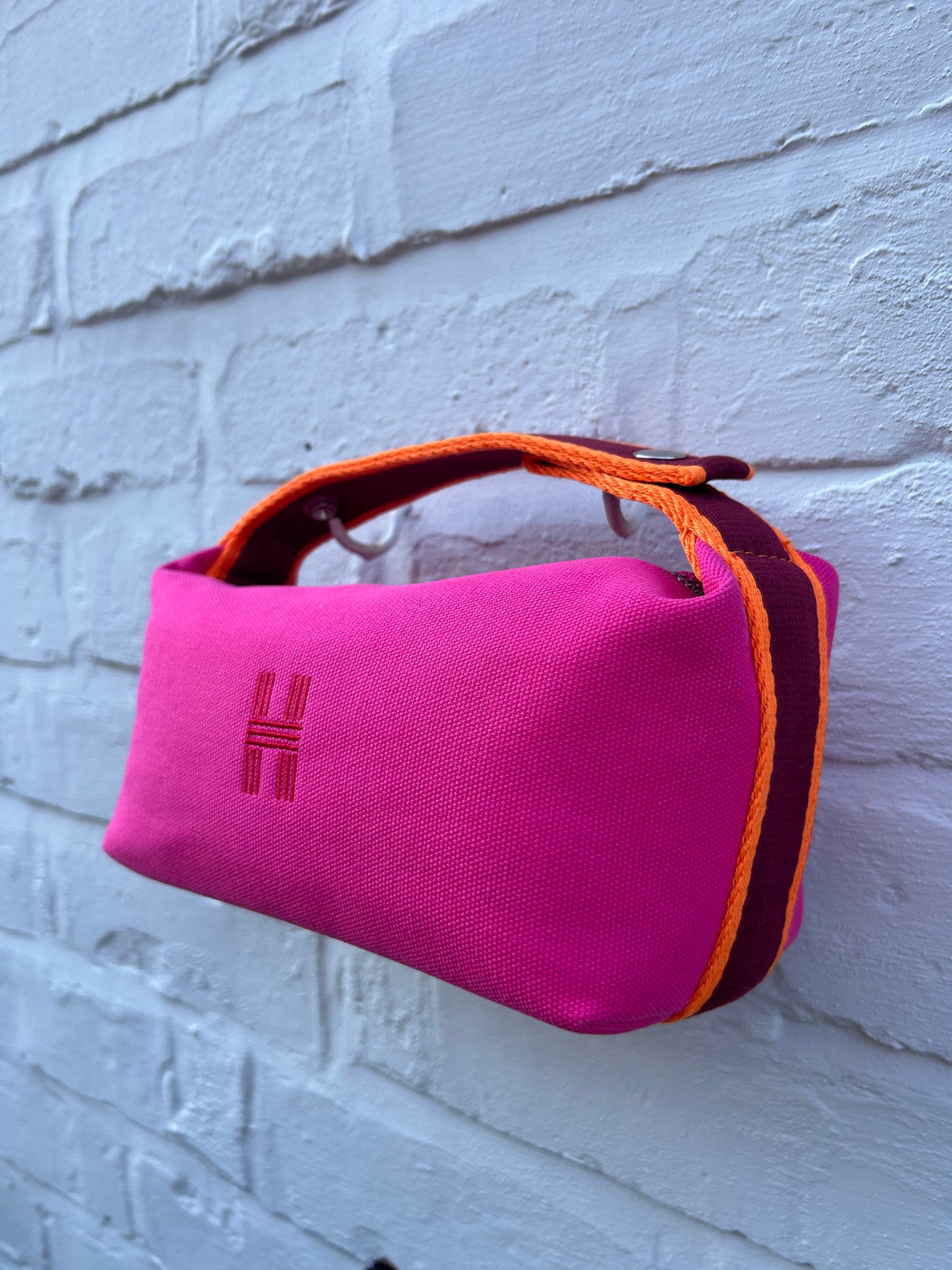 Hot pink H bag